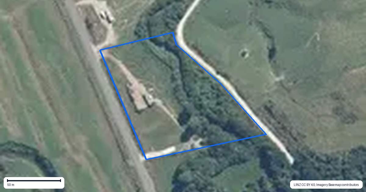 Property context map for 93 Stafford Road, Awatuna, Hokitika