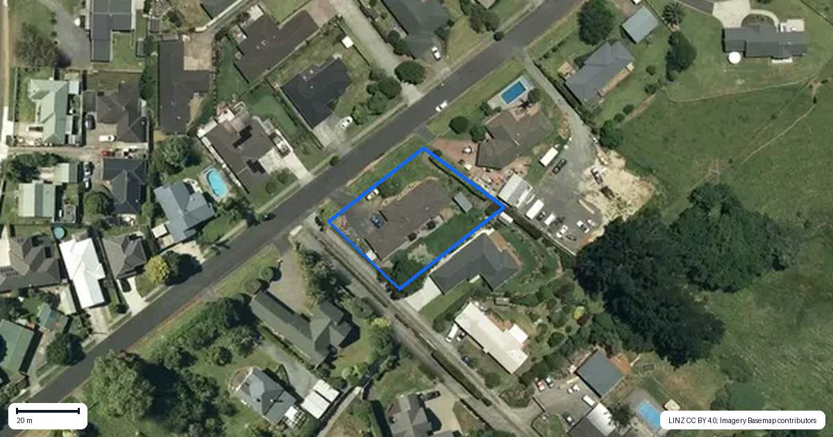 Property context map for 16A Barnaby Road, Tuakau