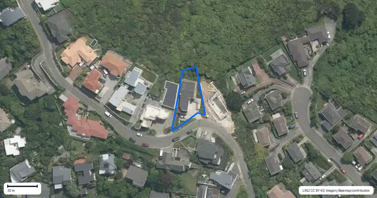 Property context map for 8 Imran Terrace, Khandallah, Wellington