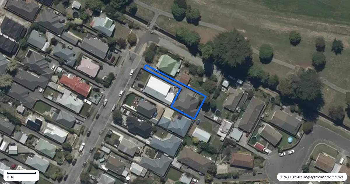 Property context map for 110 Randolph Street, Woolston, Christchurch