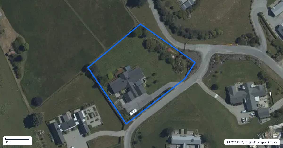 Property context map for 20 Heaton Park Drive, Wanaka