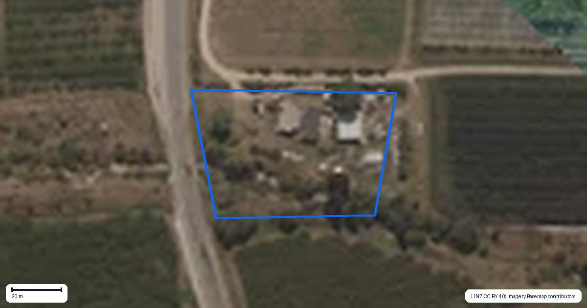 Property context map for 3607 Fruitlands-Roxburgh Road, Coal Creek Flat, Roxburgh