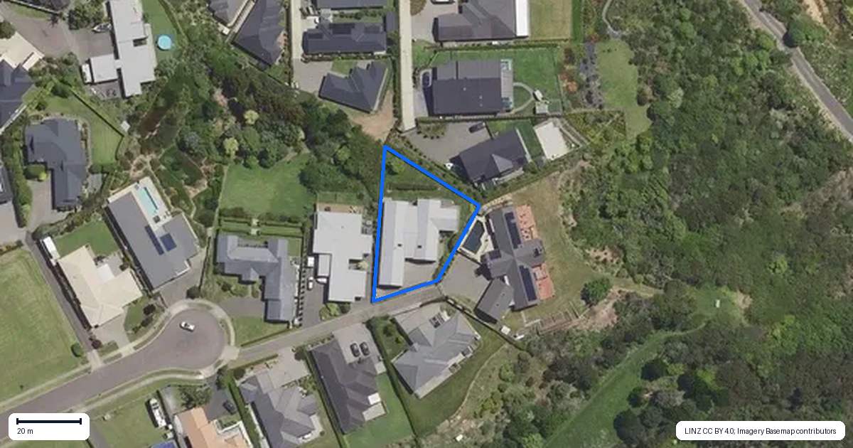 Property context map for 44 Holyoake Terrace, Omokoroa