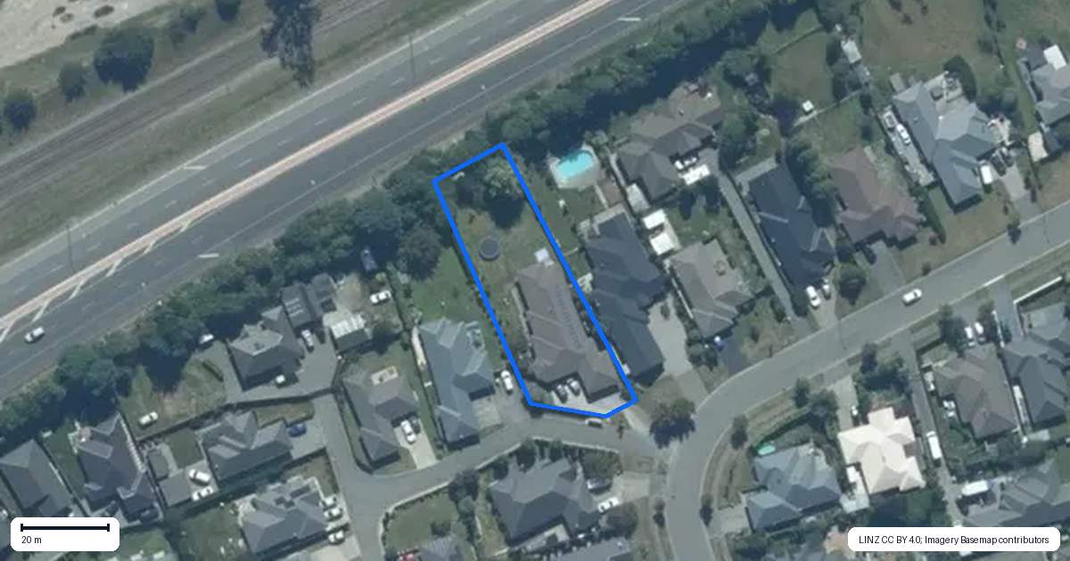 Property context map for 17 Marlowe Place, Rolleston