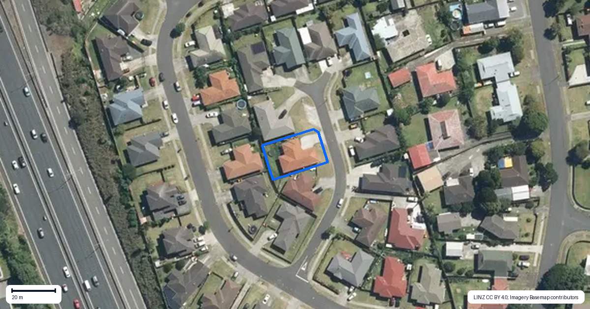 Property context map for 6 Stardon Place, Favona, Auckland