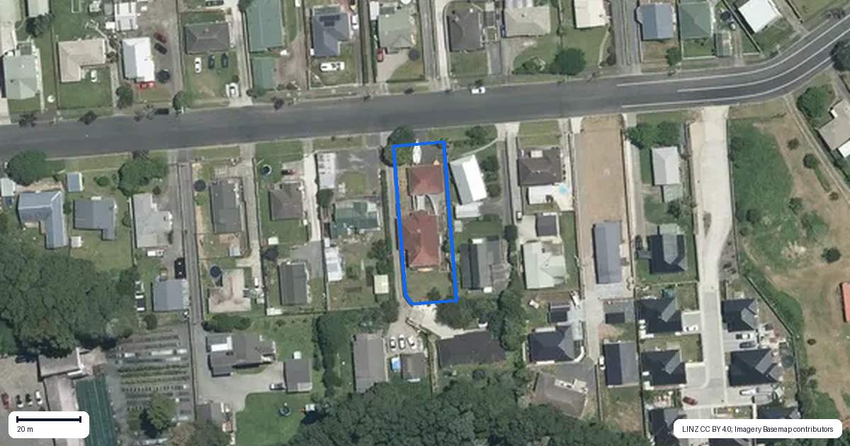 Property context map for 21 Anzac Avenue, Morrinsville