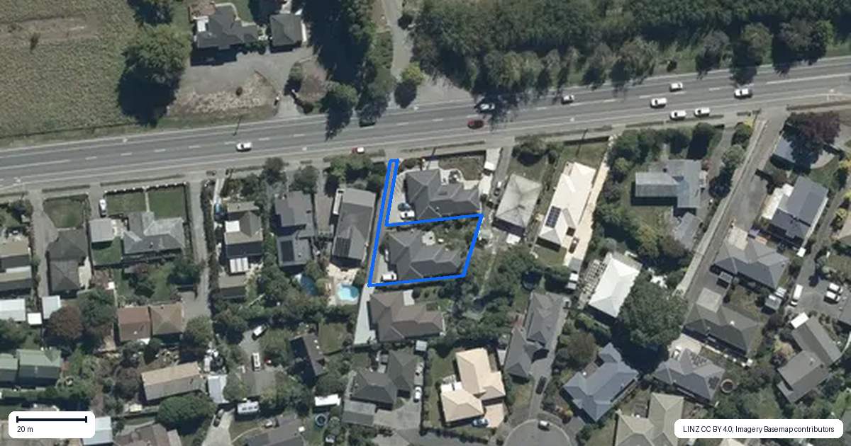 Property context map for 81 Johns Road, Belfast, Christchurch