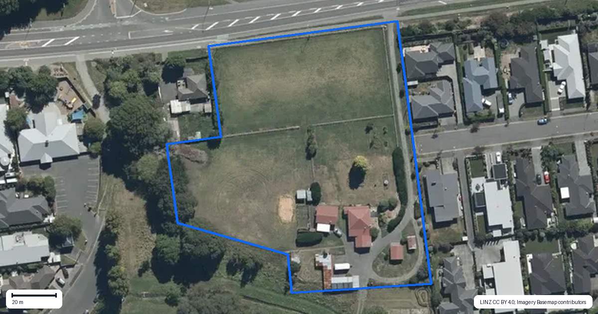Property context map for 161 Johns Road, Northwood, Christchurch