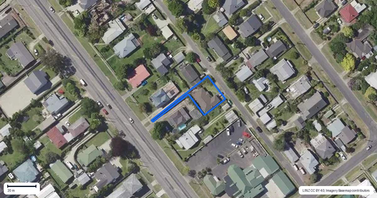 Property context map for 185A Ormond Road, Mangapapa, Gisborne