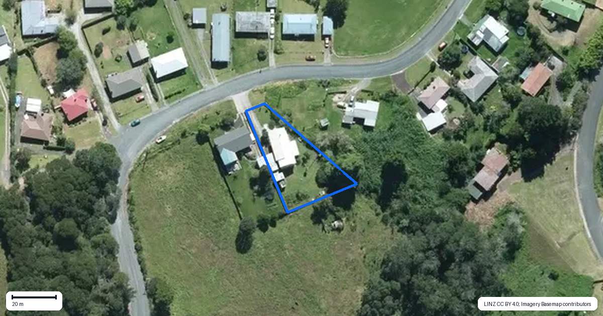 Property context map for 55 Albert Street, Kawakawa