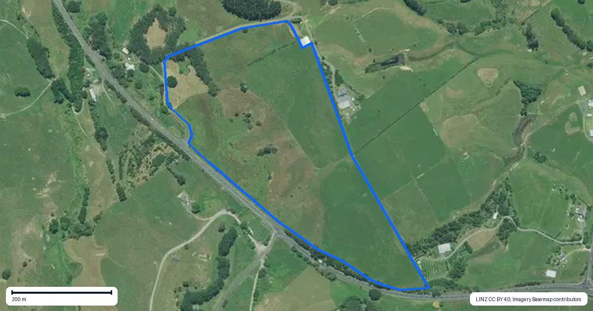 Property context map for 249B State Highway 27, Mangatarata, Ngatea