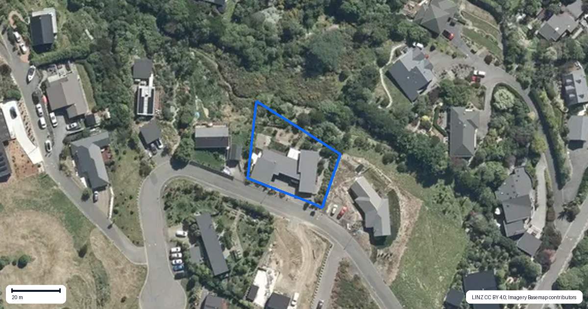 Property context map for 28 The Terrace, Governors Bay