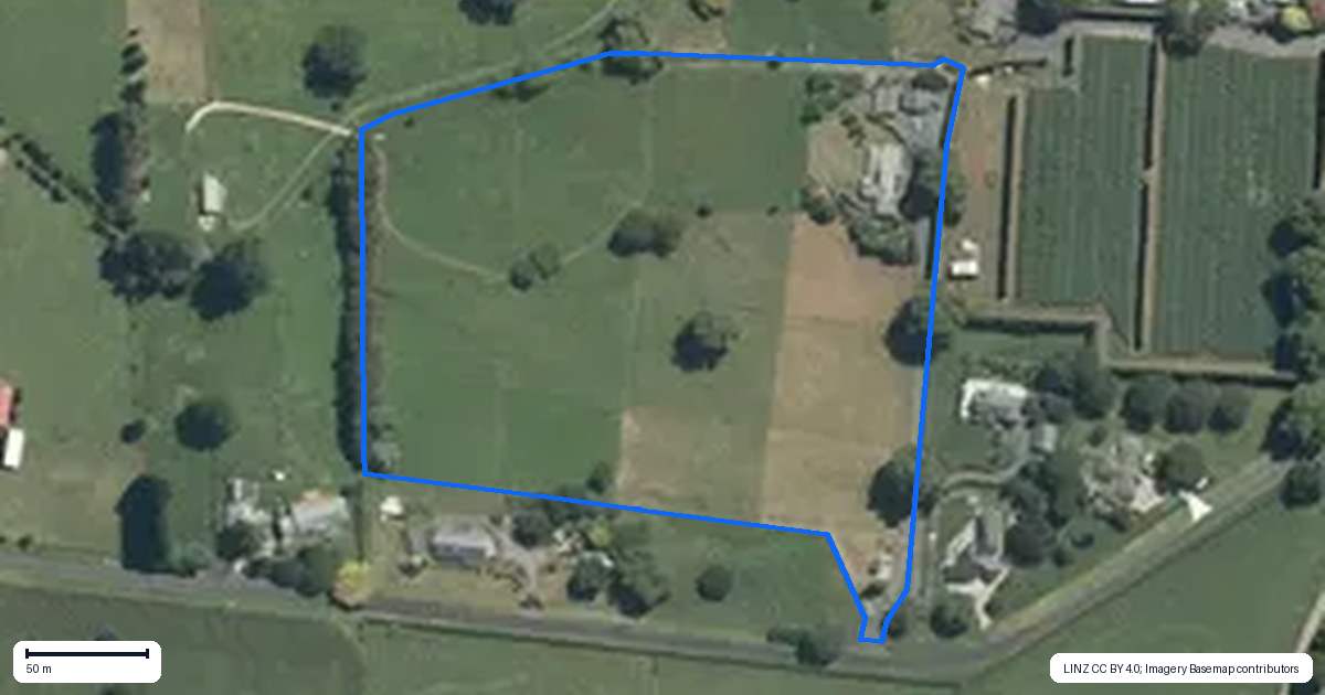 Property context map for 24 Brill Road, Kihikihi, Te Awamutu