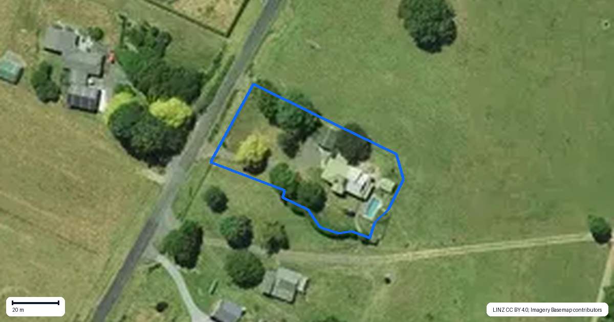 Property context map for 241 Long Road, Te Awamutu