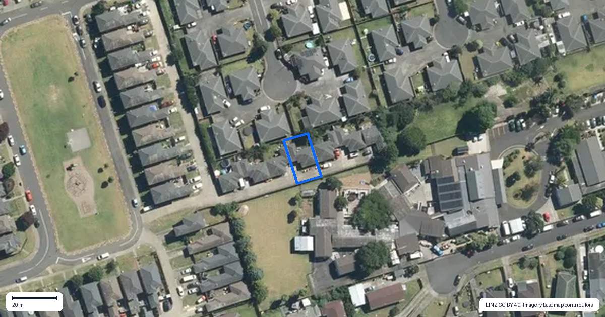 Property context map for 39 Harriet Street, Favona, Auckland