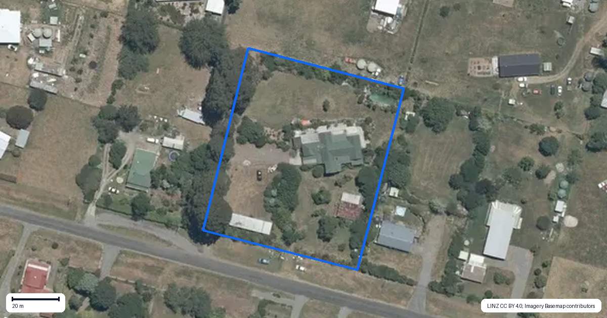 Property context map for 78 Owen Street, Tikokino