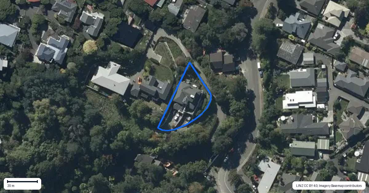 Property context map for 38 Rossmore Terrace, Cashmere, Christchurch