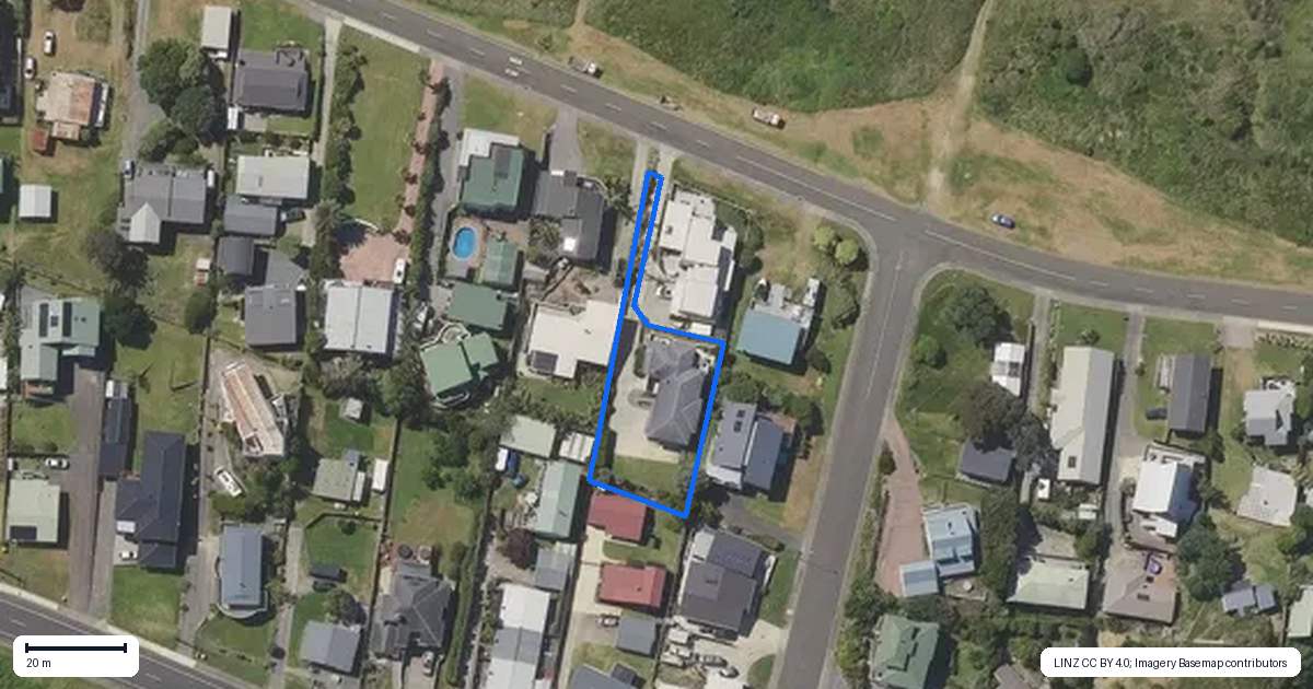 Property context map for 274 Ocean Road, Ohope