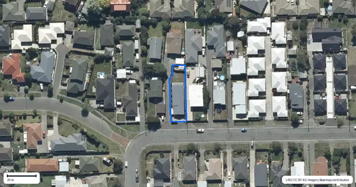 Property context map for 5B Sylvia Street, Parklands, Christchurch