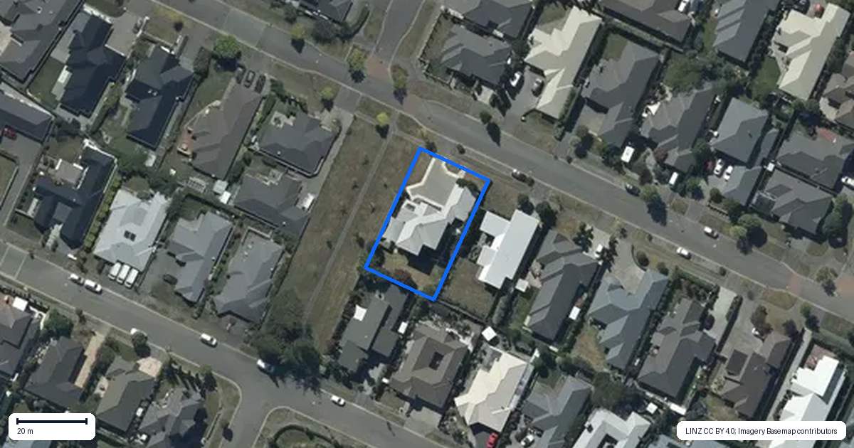 Property context map for 107 Bibiana Street, Aidanfield, Christchurch