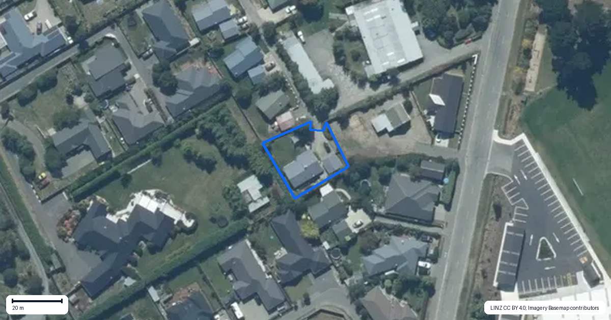 Property context map for 2/1163 Goulds Road, Rolleston