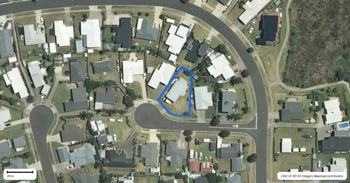 Property context map for 6 Dotterel Place, Whitianga