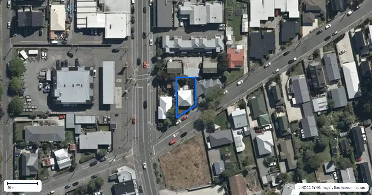 Property context map for 5 Vogel Street, Richmond, Christchurch