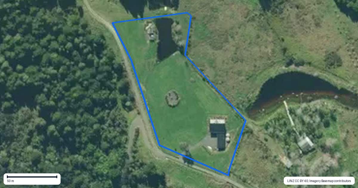Property context map for 108 Saward Road, Okaihau