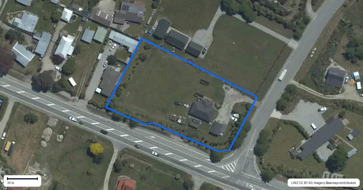 Property context map for 1 Pisa Road, Luggate, Wanaka