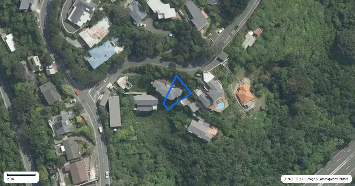 Property context map for 8B Homebush Road, Khandallah, Wellington