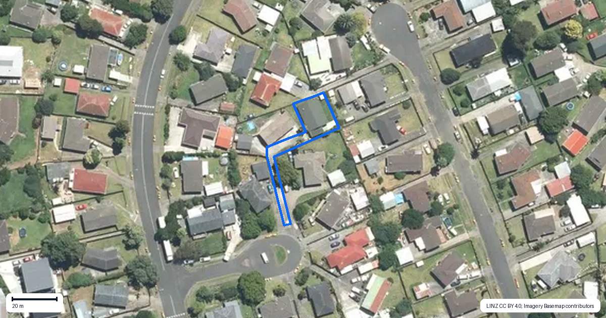Property context map for 6A Stella Place, Manurewa, Auckland