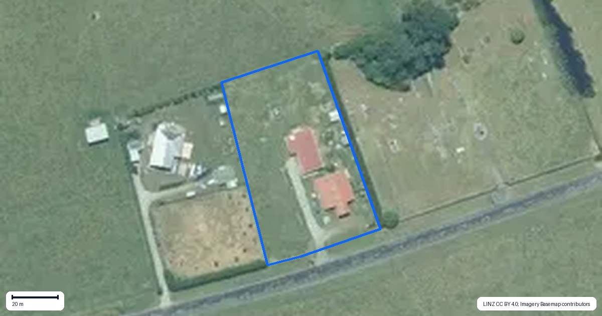Property context map for 153 Inland North Road, Tikorangi, Waitara