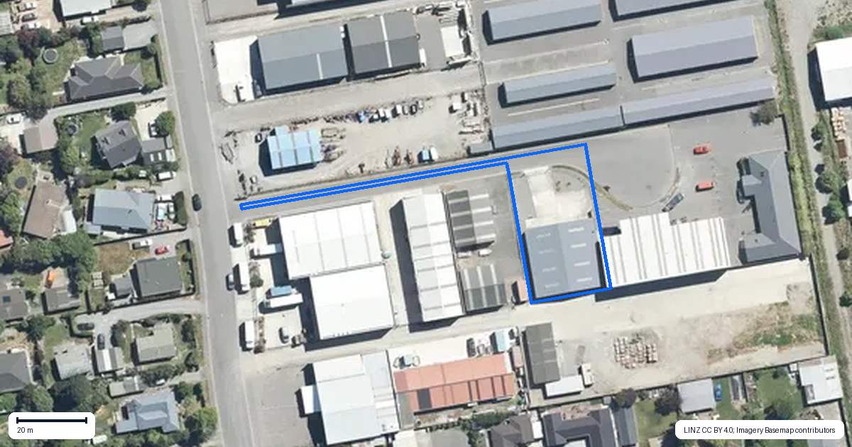 Property context map for 10D Newnham Street, Rangiora