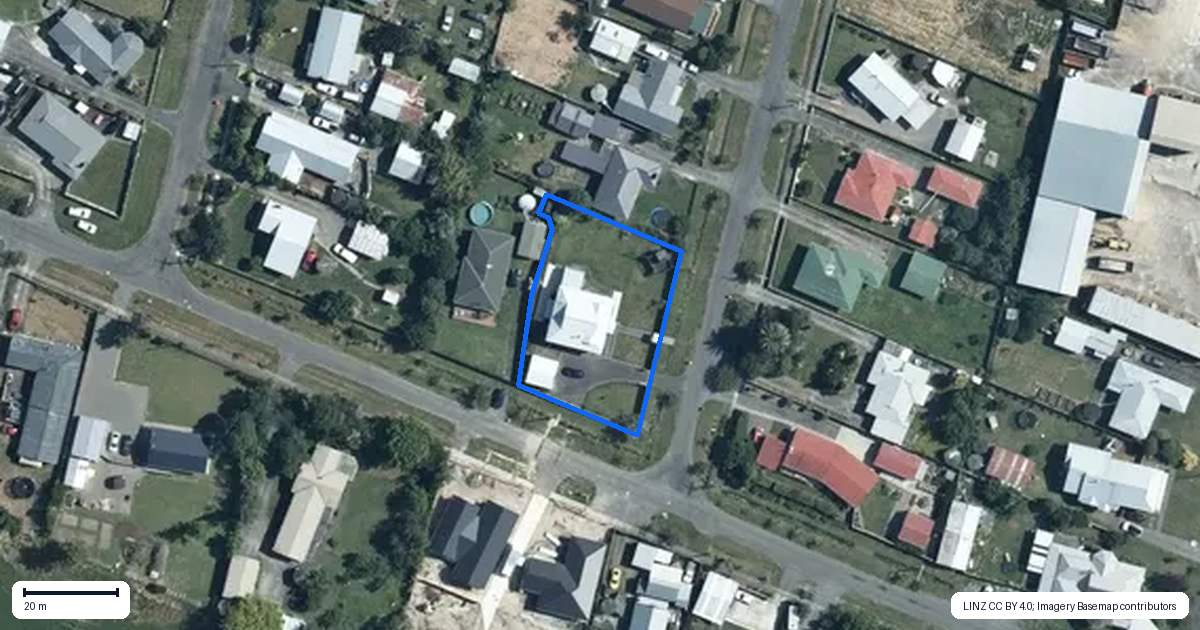 Property context map for 1 Tamar Street, Rongotea