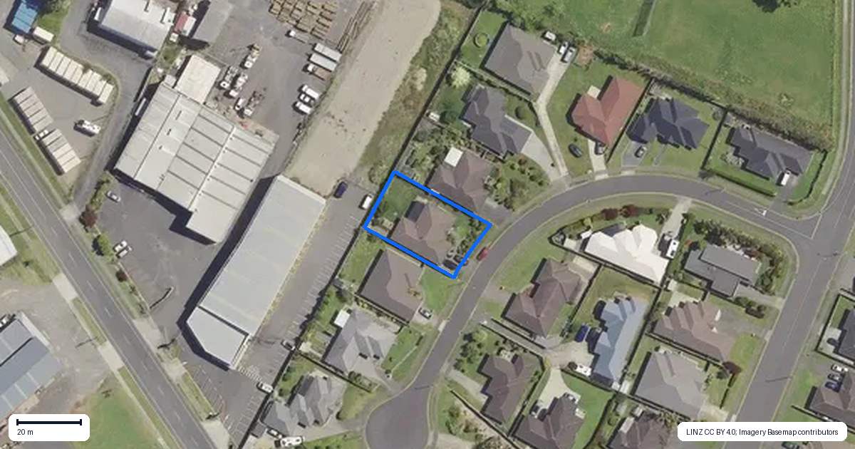 Property context map for 14 Hoggard Place, Katikati