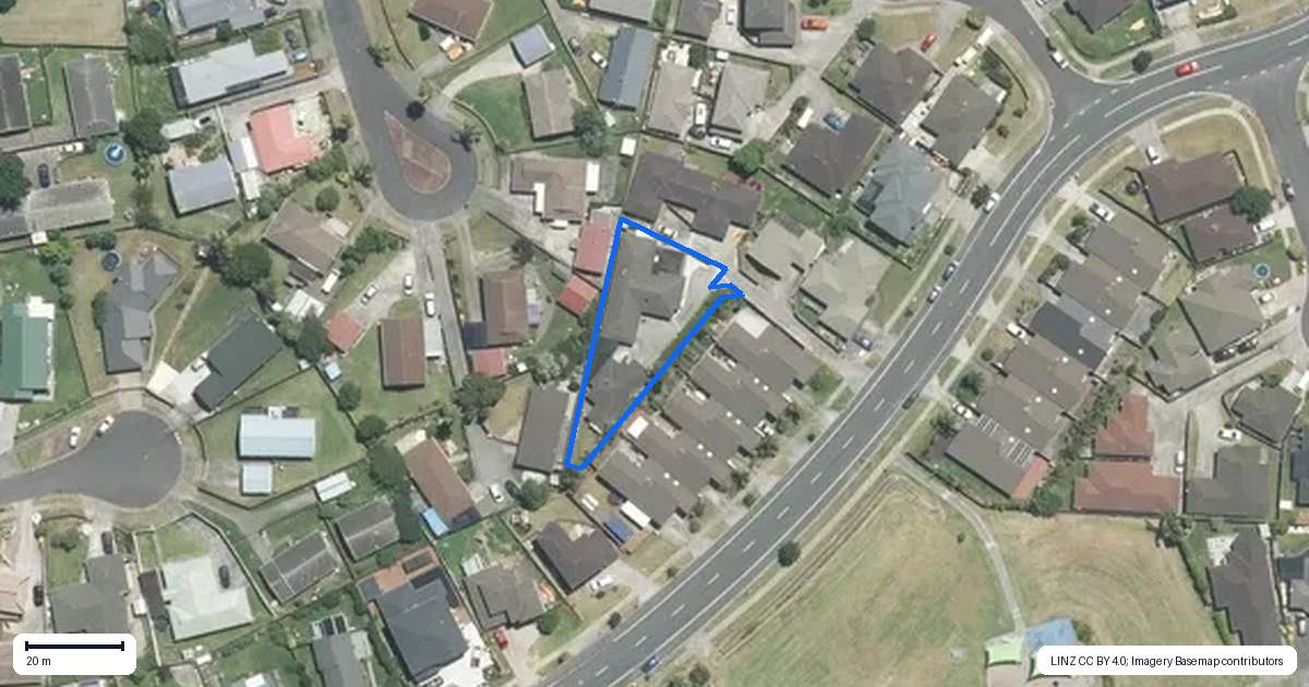 Property context map for 58 Aspiring Avenue, Flat Bush, Auckland