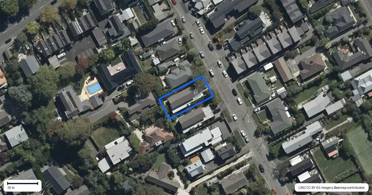 Property context map for 21A Devonport Lane, St Albans, Christchurch