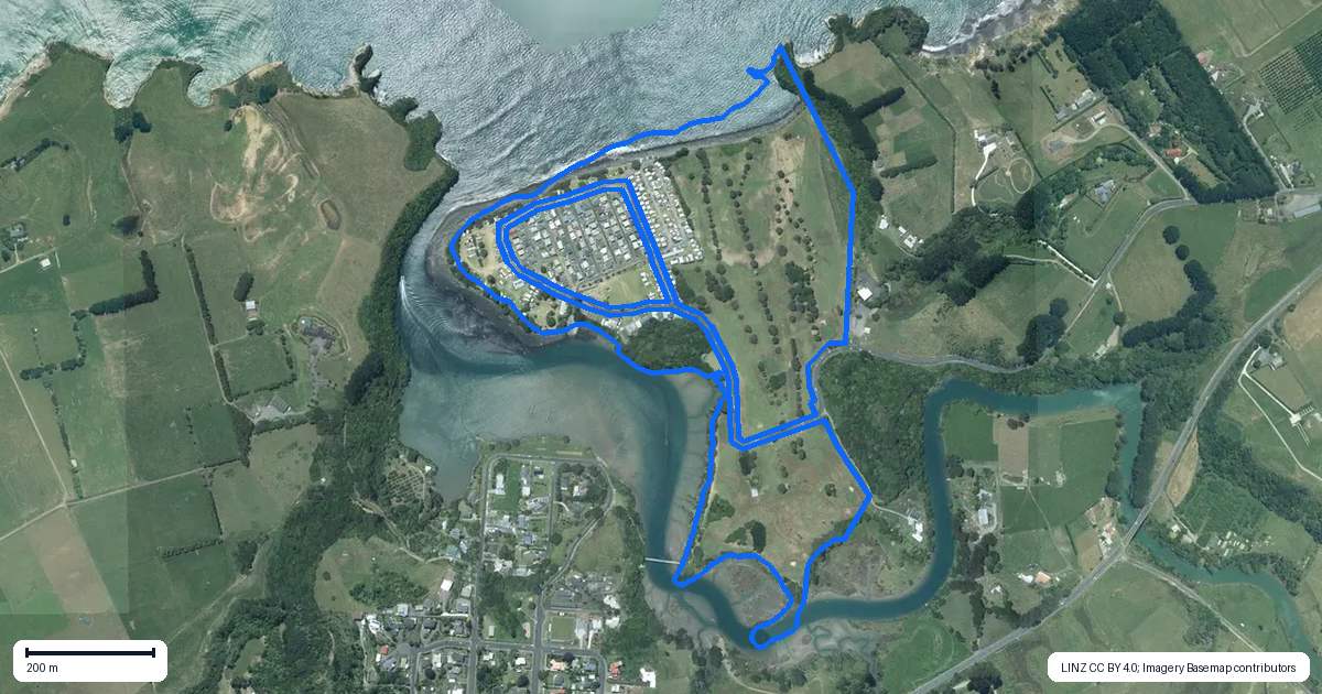 Property context map for 121 Eighth Avenue, Urenui