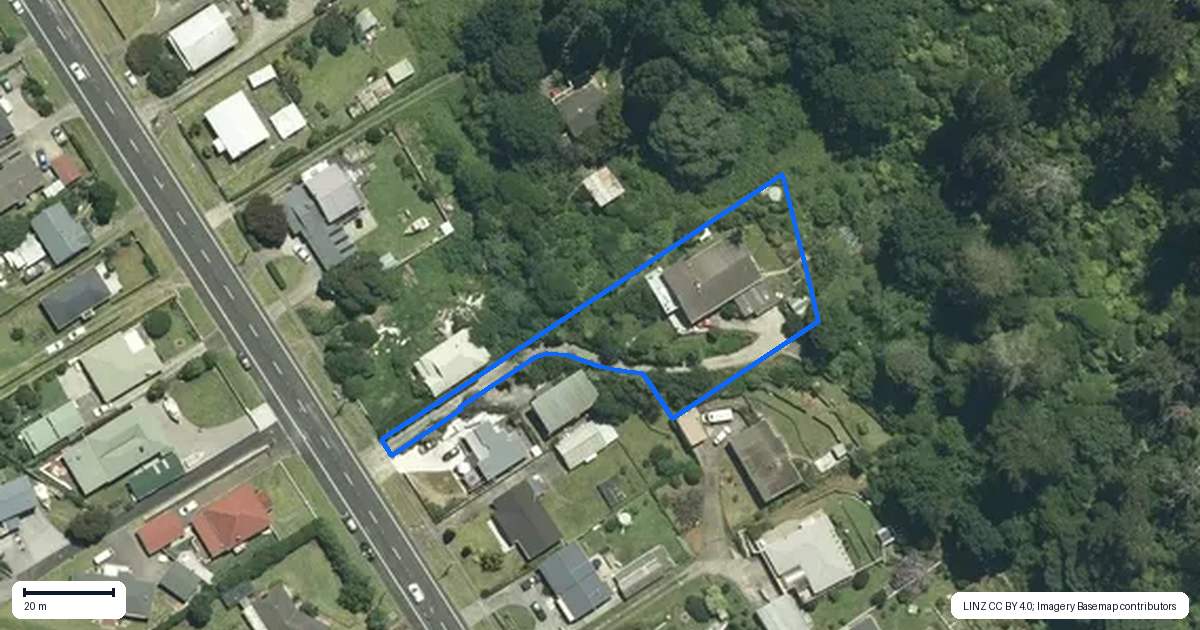 Property context map for 734 Tararu Road, Thames
