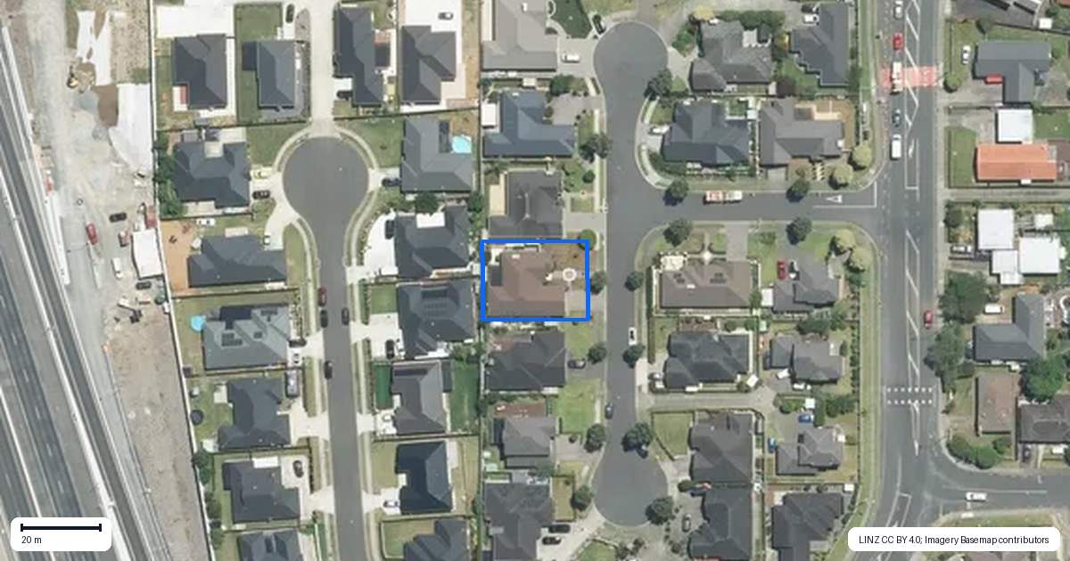 Property context map for 16 Erceg Way, Rosehill, Papakura