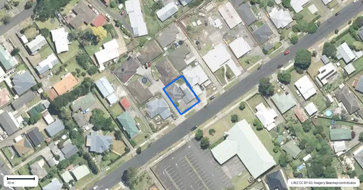 Property context map for 107 Princes Street, Pukekohe
