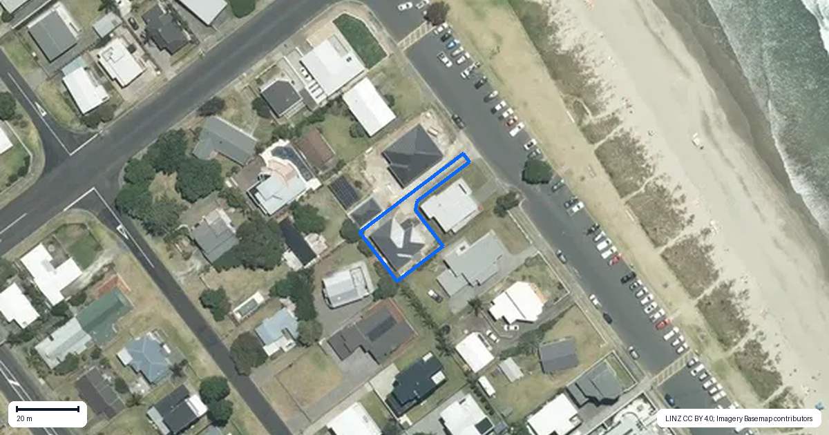 Property context map for 107B Esplanade Drive, Whangamata