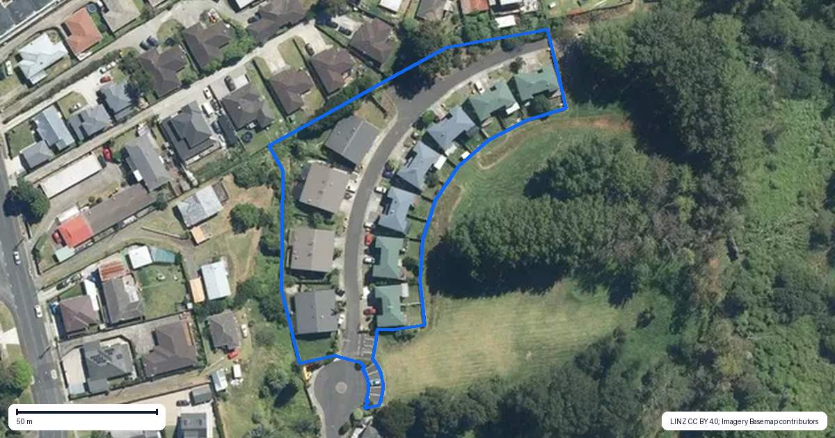 Property context map for 85 Malaspina Place, Papatoetoe, Auckland