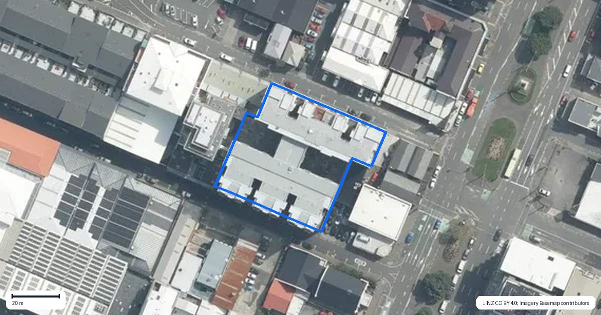 Property context map for 4B/11 Tennyson Street, Te Aro, Wellington