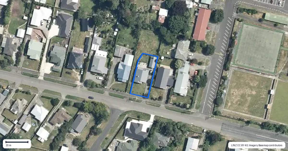 Property context map for 208 South Street, Feilding