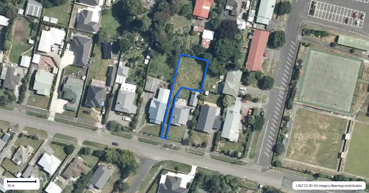 Property context map for 208A South Street, Feilding