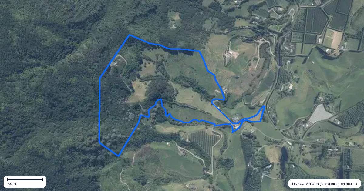 Property context map for 225D Woodland Road, Tahawai