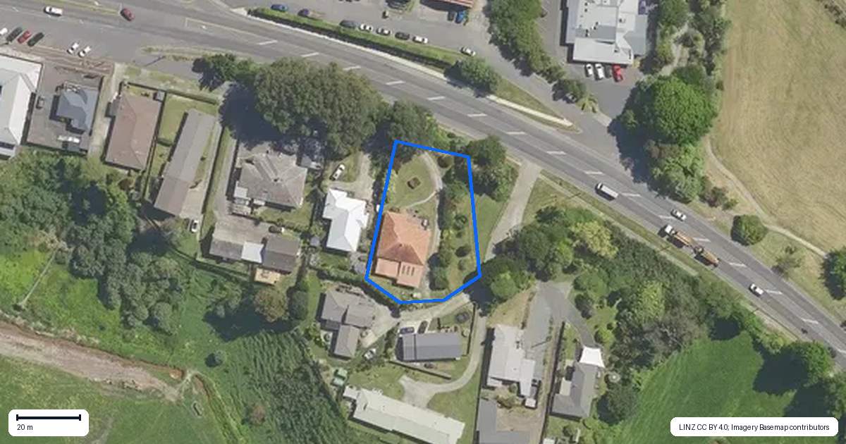 Property context map for 7 Jellicoe Street, Te Puke