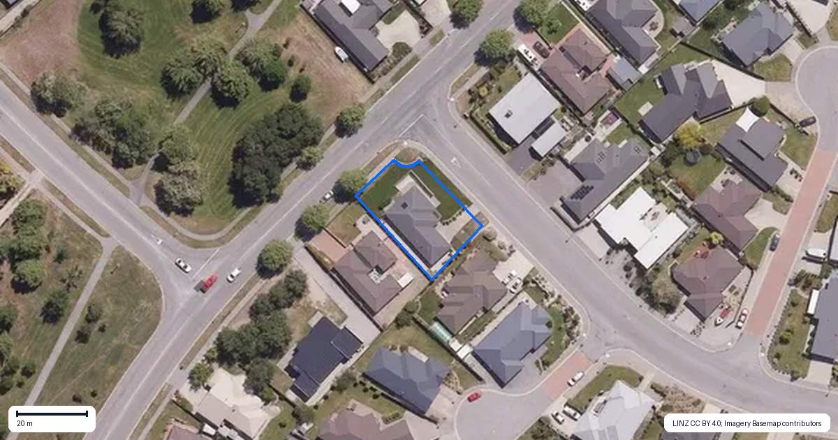 Property context map for 1 Olds Crescent, Cromwell