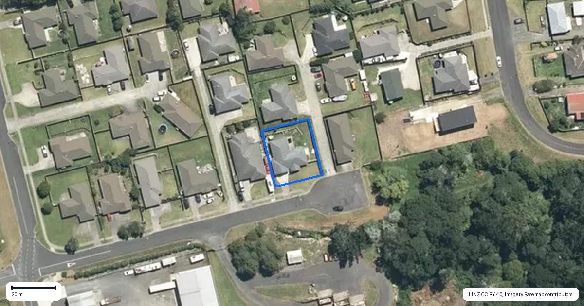 Property context map for 43 Rata Street, Te Kauwhata